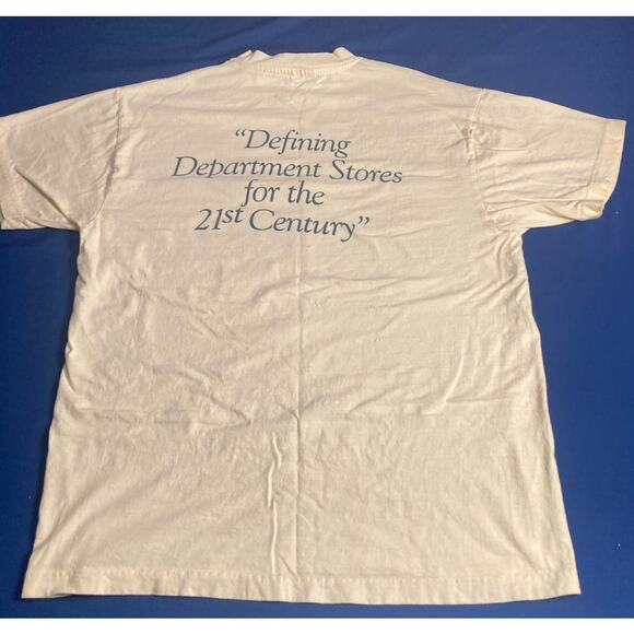 VTG Rare Macys Federated Department Store T-Shirt L  Map Of Stores *Small Rip* - Picture 11 of 14